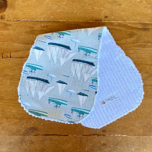 Brand new never used handmade baby boy burp cloths, soft and absorbent burp rags - Picture 6 of 10